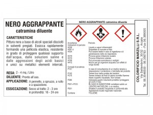 Etichette adesive per prodotti chimici in bobina (mm.150x80) (cod.2D)